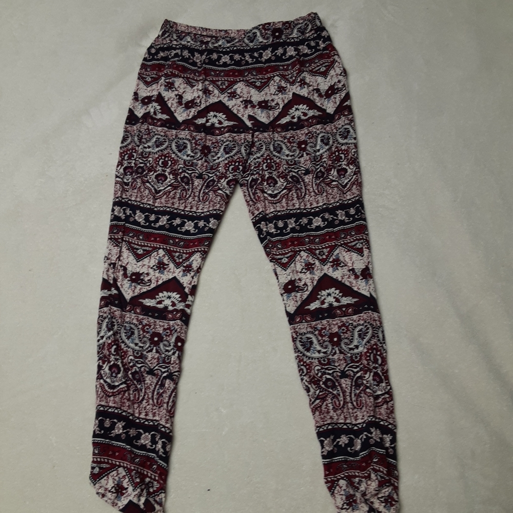 Boho hippie pants with pretty pattern